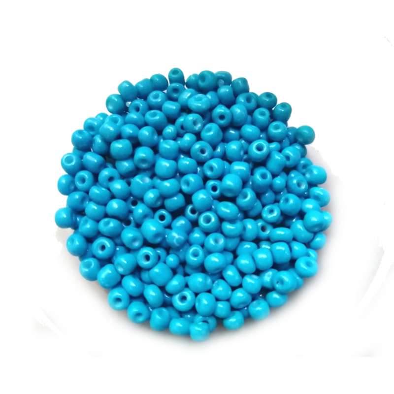 Beads / Glass  Seed Beads +/-200pcs -4mm Size 6- Sky Blue / Beads for crafting