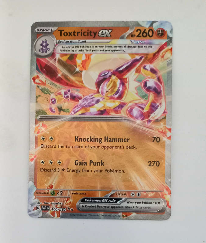 Toxtricity EX 100/182 from Paradox Rift Pokemon Card