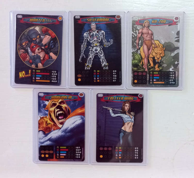5x Marvel Superhero Card from 2008