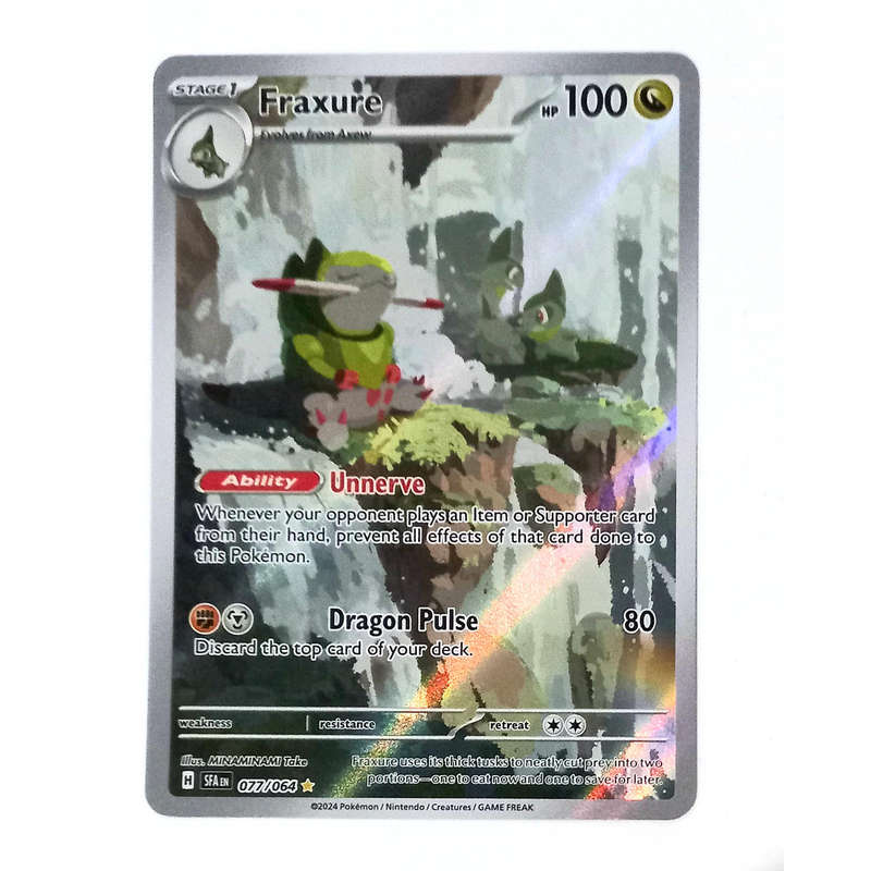 Fraxure 077/064 Illustration Rare from Shrouded Fables Pokemon Card