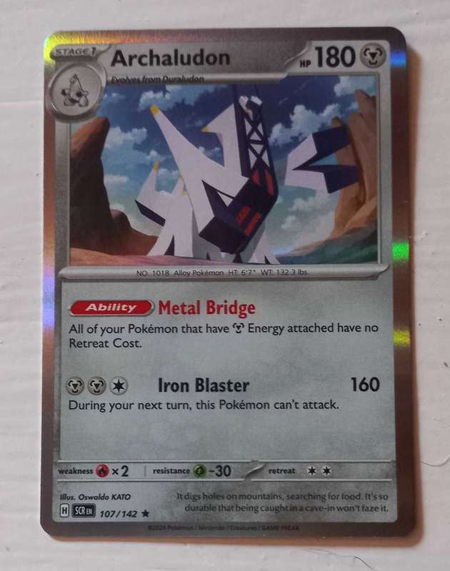 Archaludon 107/142 from Stellar Crown Pokemon card