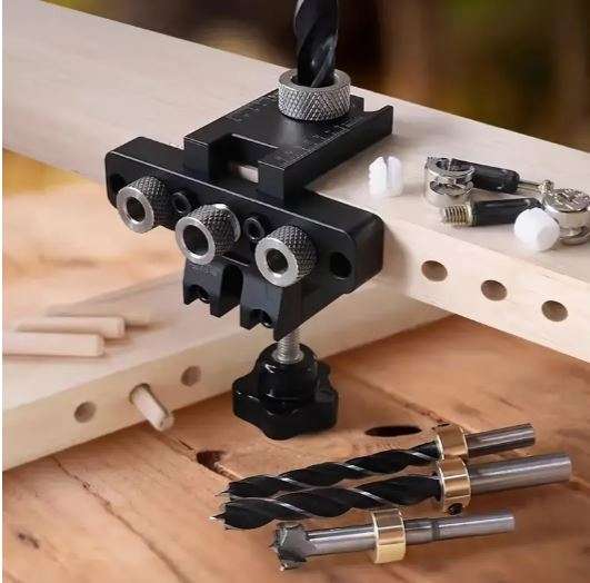 3-in-1 Woodworking Doweling Jig Kit with Cam Screw Joining feature