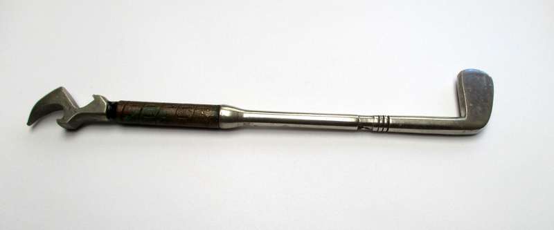 Vintage Bottle Opener - Golf Club - Steel & brass - marked - Foreign