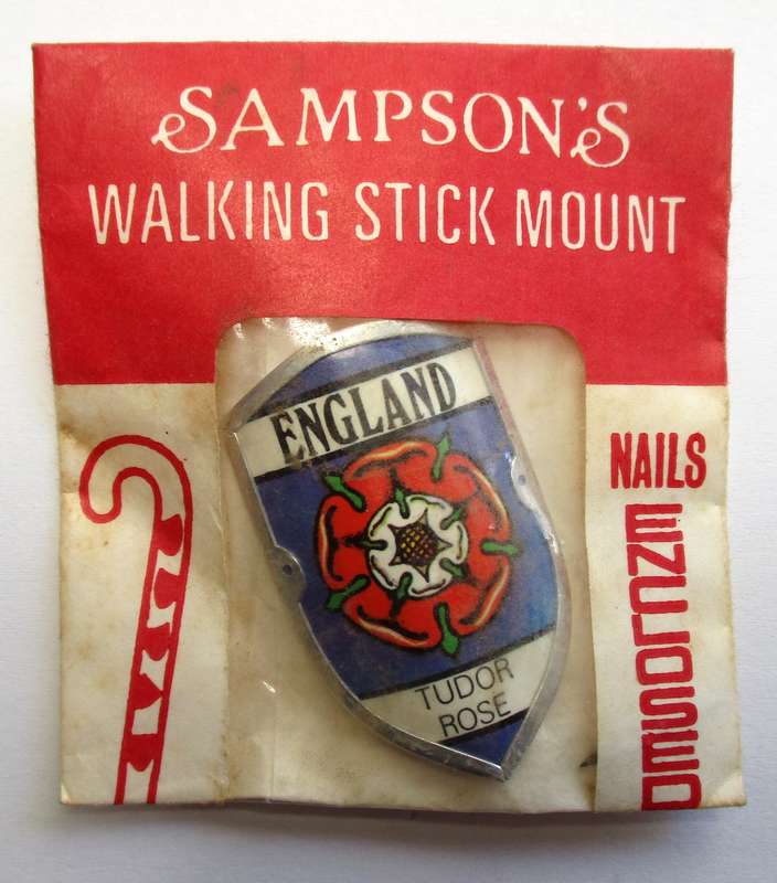 Vintage Walking Stick mount / badge - Sampson's Badges - England