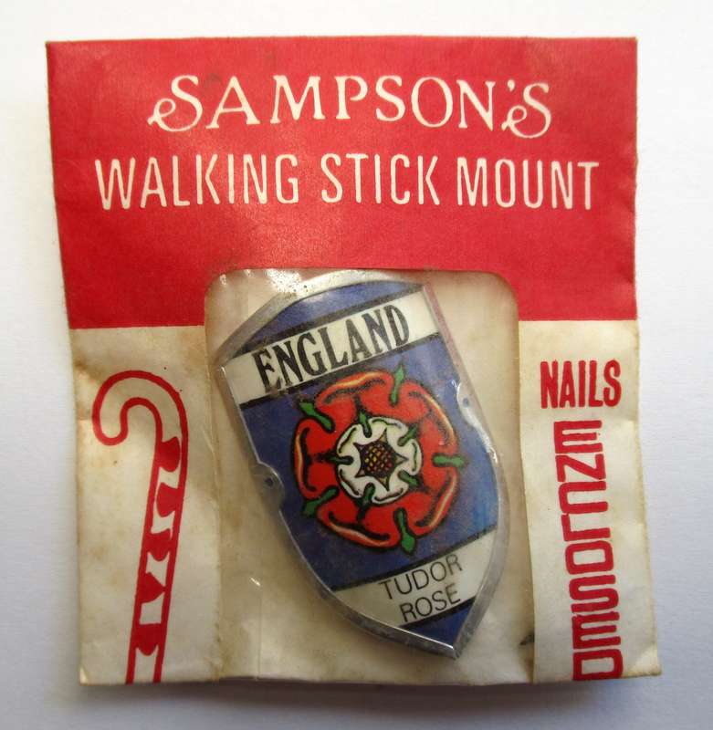 Vintage Walking Stick mount / badge - Sampson's Badges - England