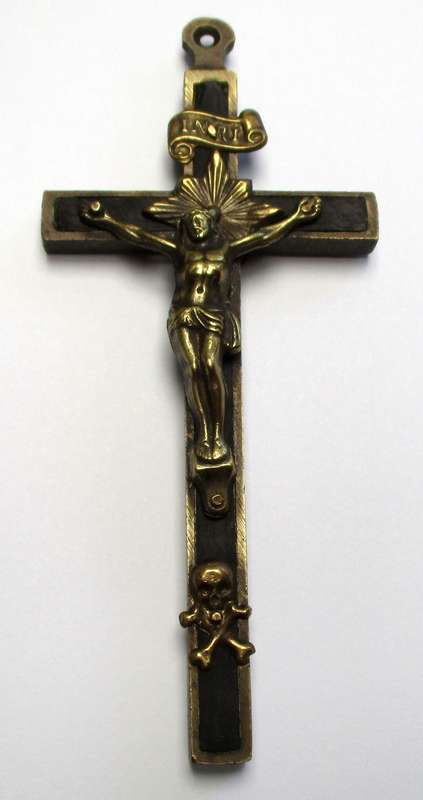 Vintage Crucifix - Brass and wood