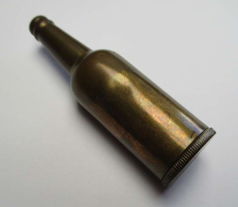 Vintage German brass bottle lighter - Flint and fluid
