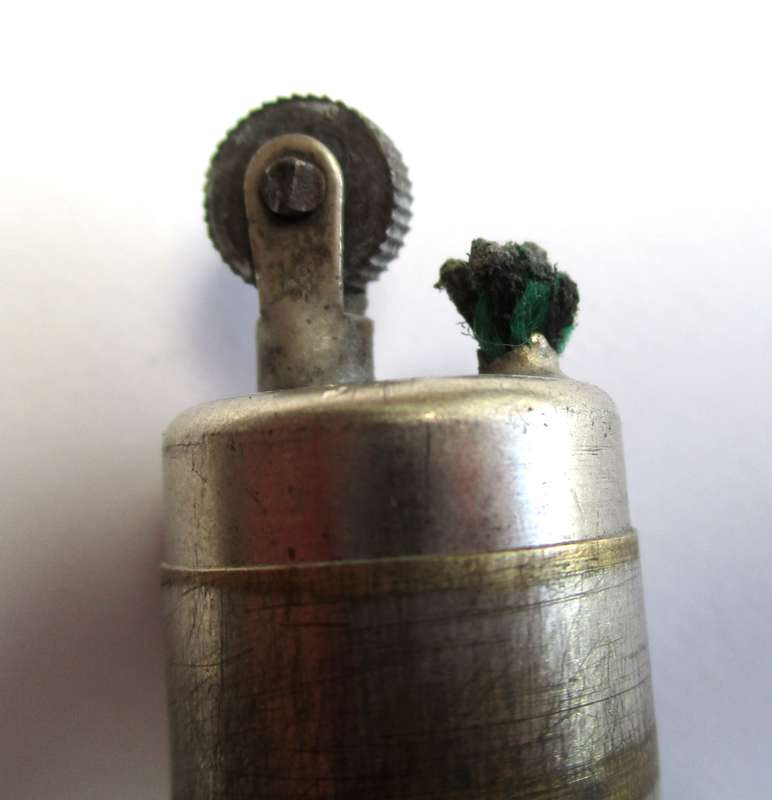 Vintage German brass bottle lighter - Flint and fluid