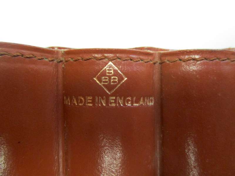 Vintage Leather Cigar Wallet / Case / Pouch - Four Finger "BBB"