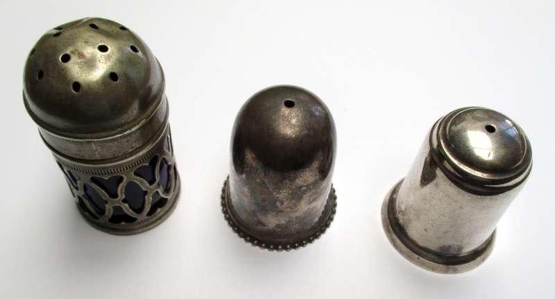Antique / vintage lot - salt shakers - EPNS