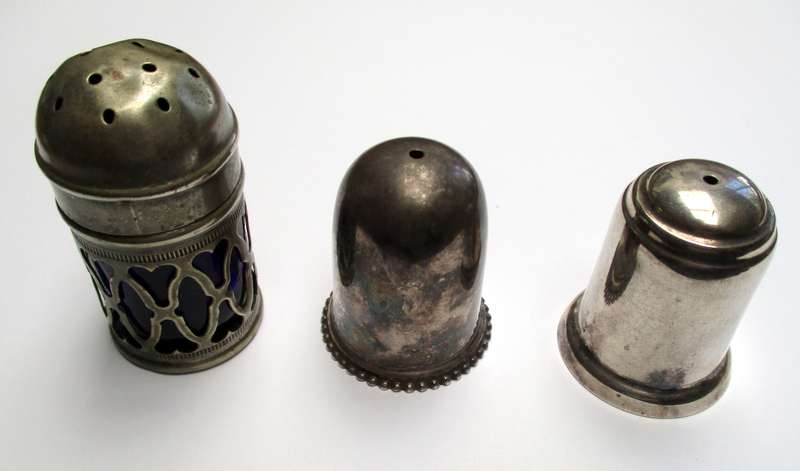 Antique / vintage lot - salt shakers - EPNS