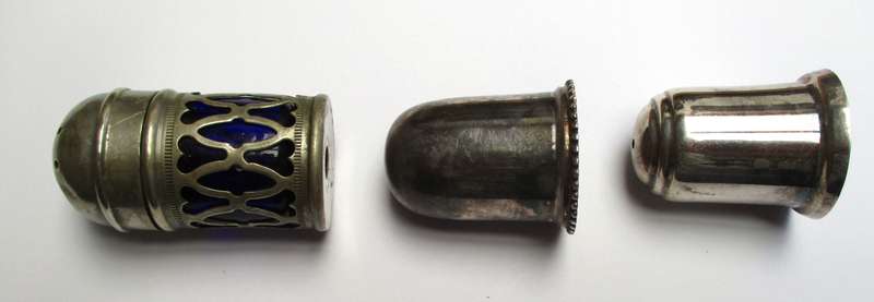 Antique / vintage lot - salt shakers - EPNS