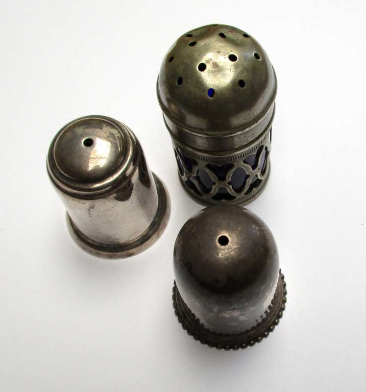 Antique / vintage lot - salt shakers - EPNS