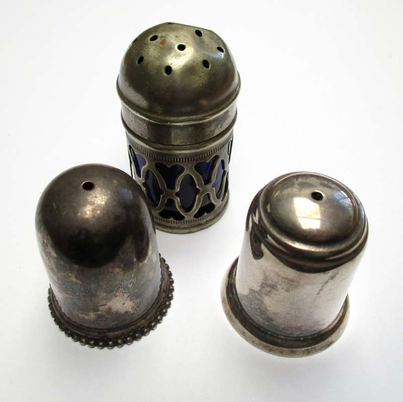 Antique / vintage lot - salt shakers - EPNS