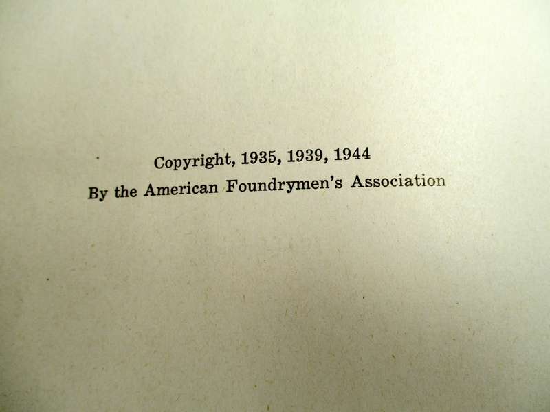 Cast Metals Handbook 1944 WW2 Edition - American Foundrymen's Assoc. Chicago, USA