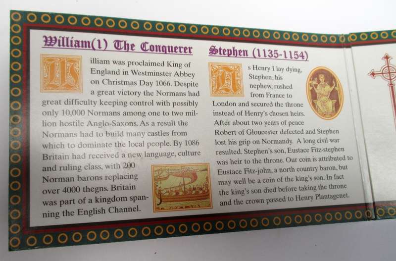 English History Reproduction Coins - Medieval Coins - William I & Eustace Penny