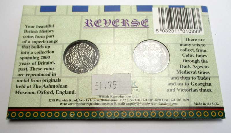 English History Reproduction Coins - Medieval Coins - William I & Eustace Penny