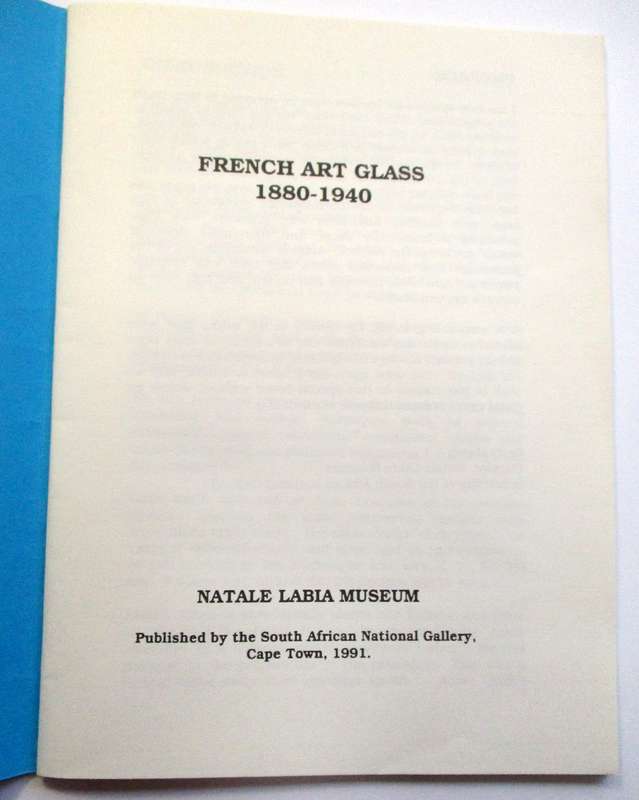 1991 - Natale Labia Museum - French Art Glass 1880 - 1940
