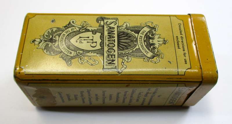 Vintage Sanatogen Tin - Made in Greenford, England - Therpeutic Products Ltd.