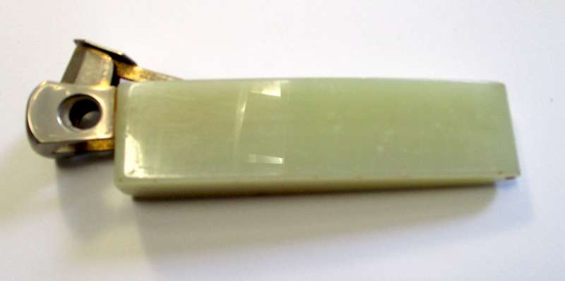 Vintage Cigar Cutter - Made in Solingen, Germany by Vonatus - Marble handle