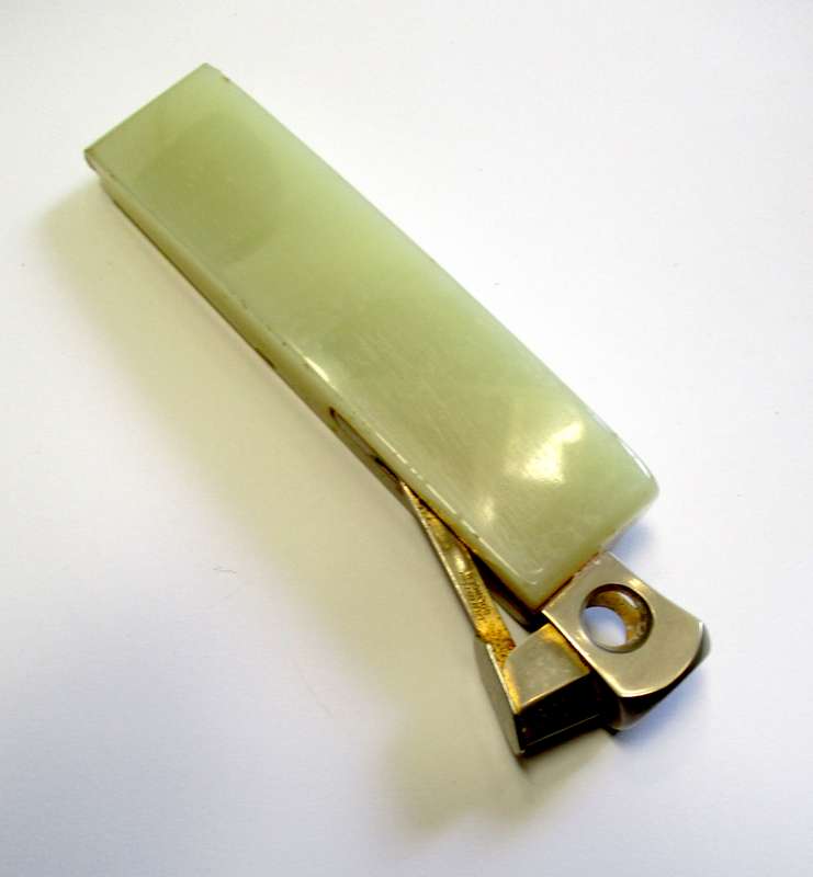 Vintage Cigar Cutter - Made in Solingen, Germany by Vonatus - Marble handle
