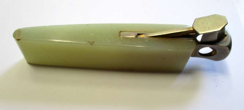 Vintage Cigar Cutter - Made in Solingen, Germany by Vonatus - Marble handle