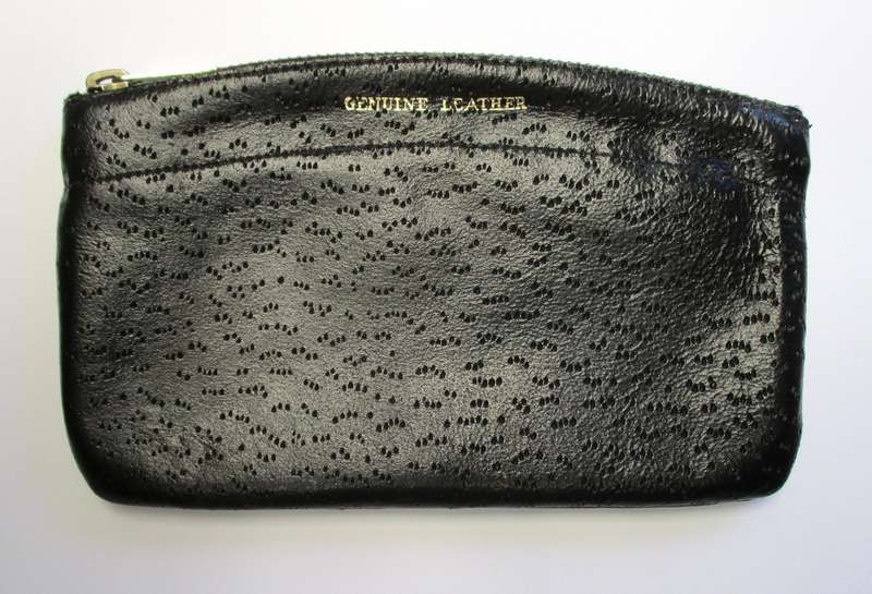 Vintage Black Leather Wallet - YKK zip