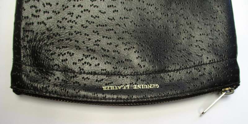 Vintage Black Leather Wallet - YKK zip