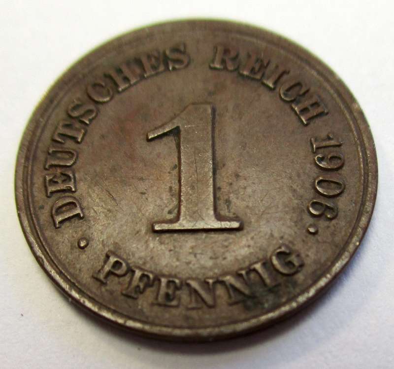 German / Deutsches Reich One Pfennig - 1906