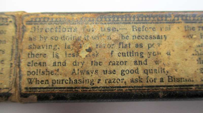 Antique / vintage - Empty Cut Throat Razor Box - Bismarck