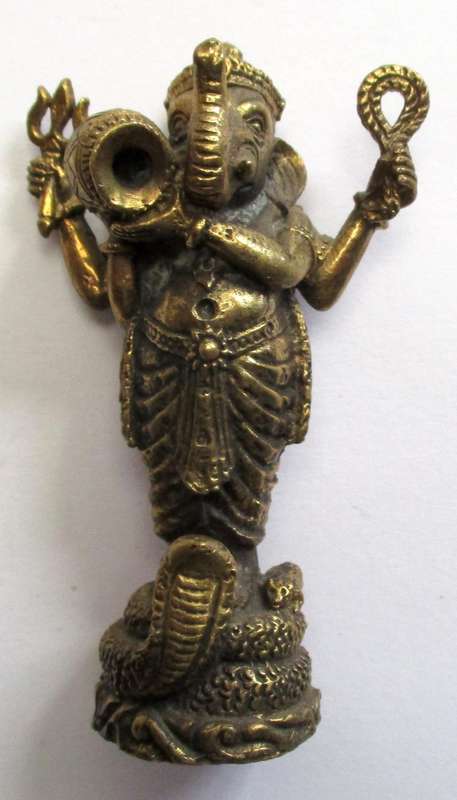 Small brass Ganesha Statue / Shrine Deity