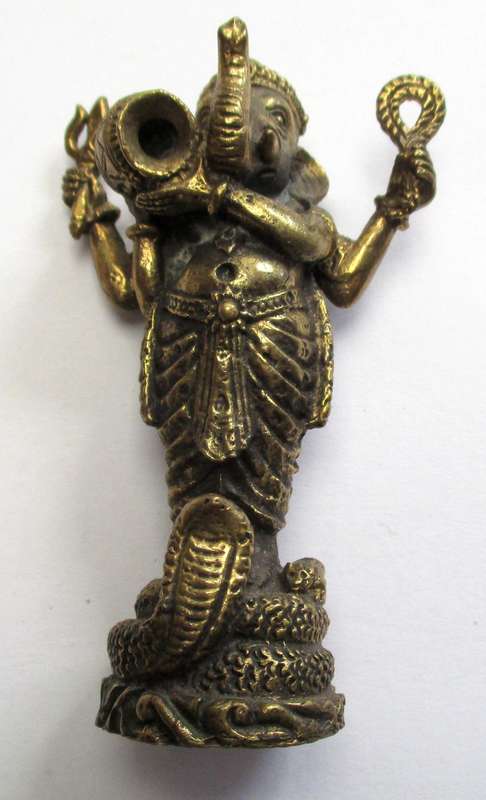 Small brass Ganesha Statue / Shrine Deity