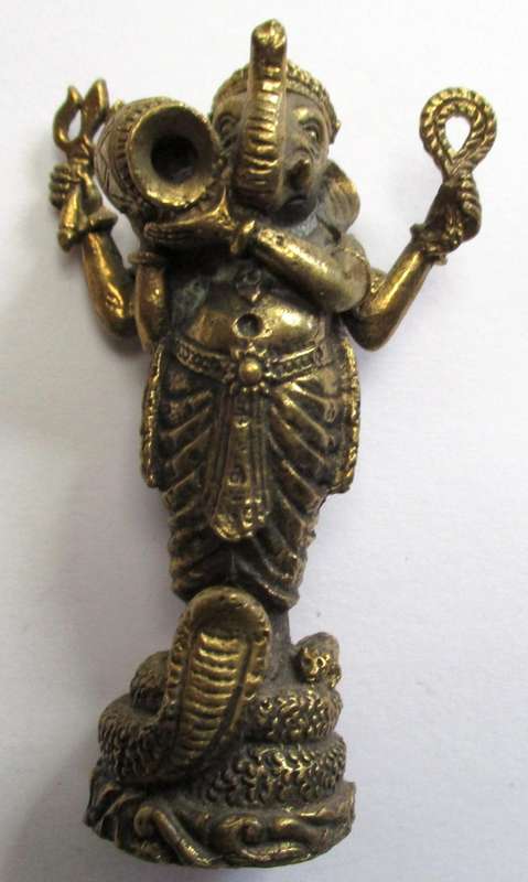 Small brass Ganesha Statue / Shrine Deity