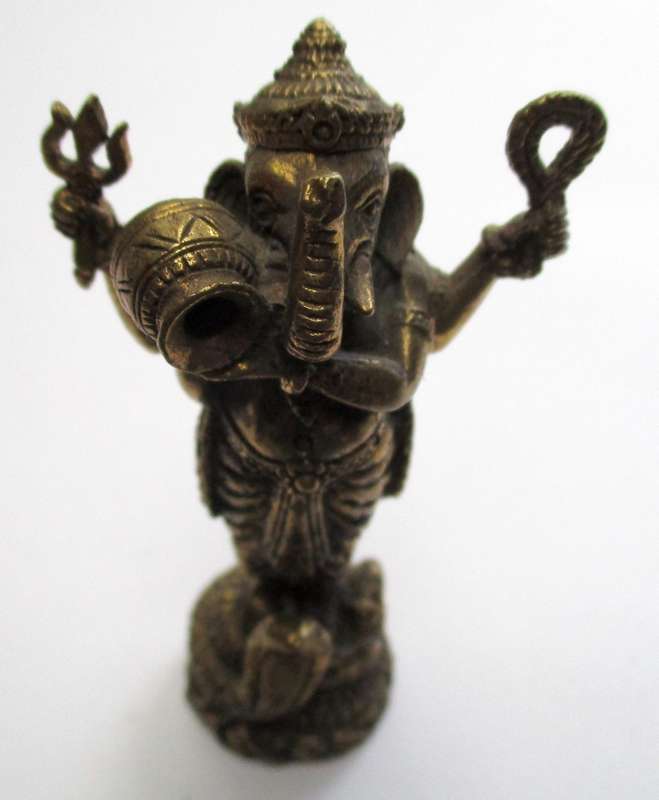 Small brass Ganesha Statue / Shrine Deity