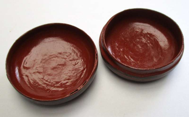 Hand Decorated Asian Trinket Container. Resin