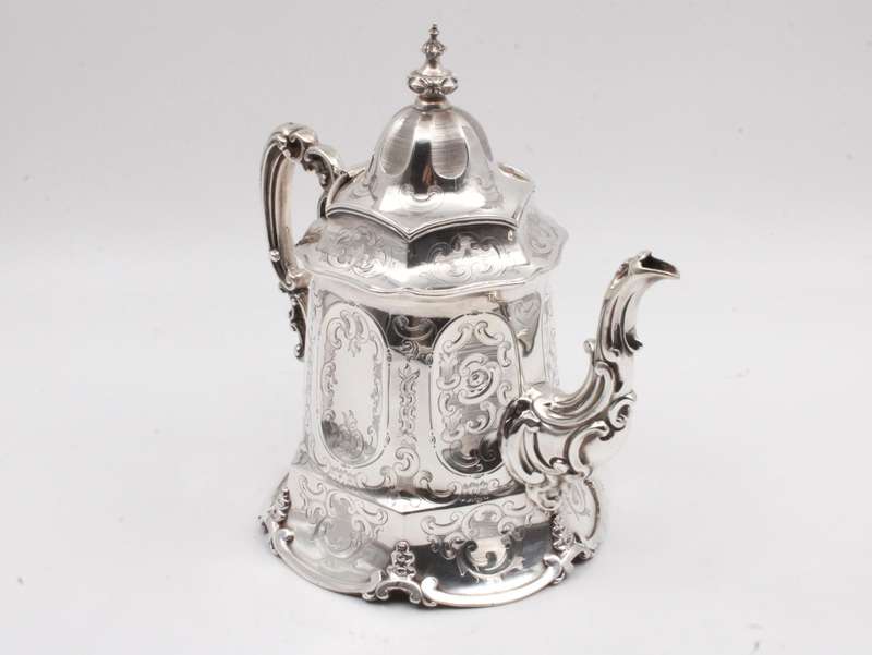 Unusual Victorian Hallmarked Silver Teapot