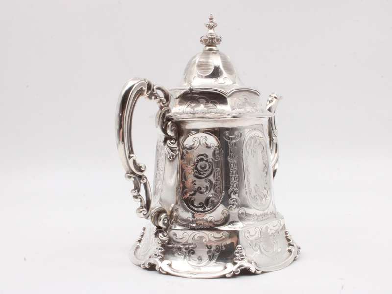 Unusual Victorian Hallmarked Silver Teapot