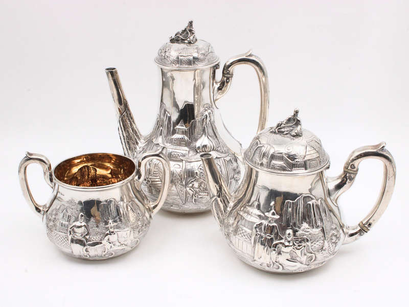 Victorian Hallmarked Silver Tea Service
