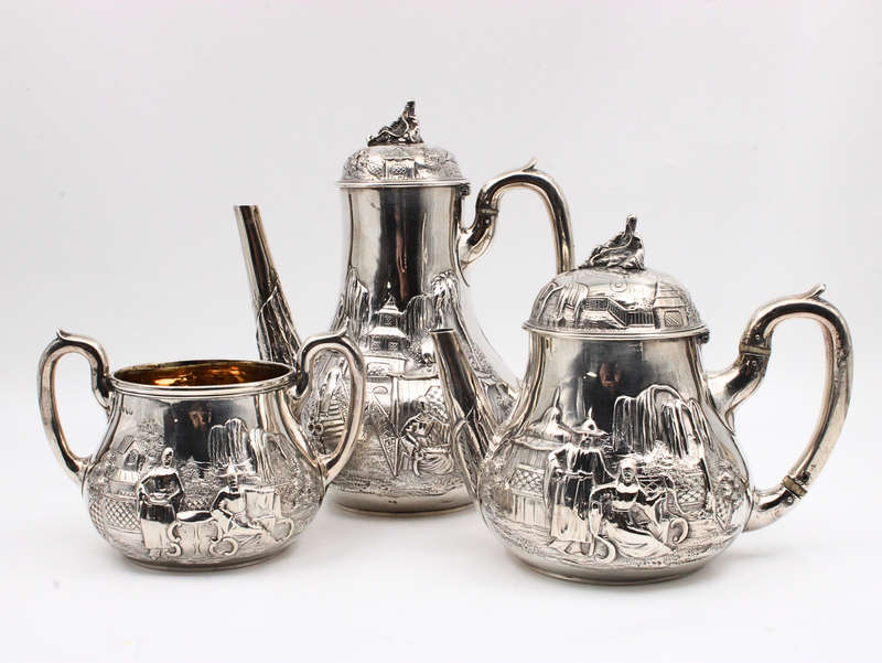 Victorian Hallmarked Silver Tea Service