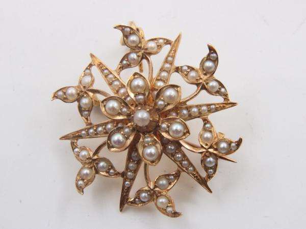 VICTORIAN 15CT GOLD PENDANT / BROOCH
