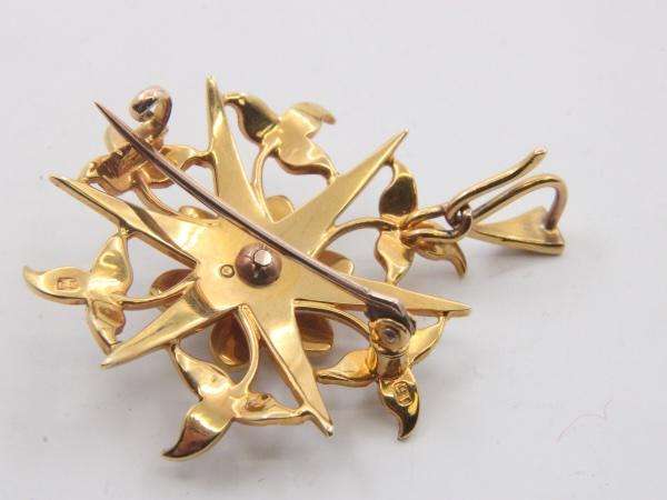VICTORIAN 15CT GOLD PENDANT / BROOCH
