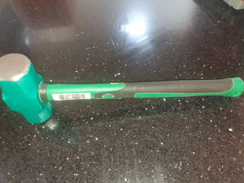 6 pound, Brand New, green poly rubber handle Hammer