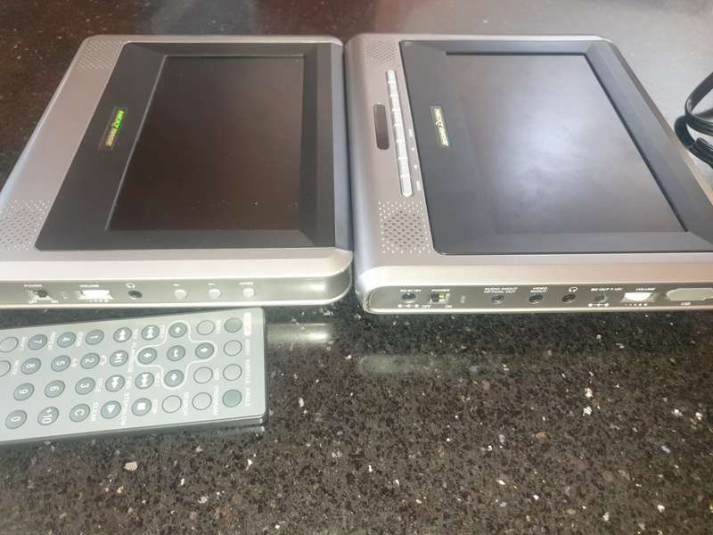 Next Base Car dual screen, headrest DVD player in carry case
