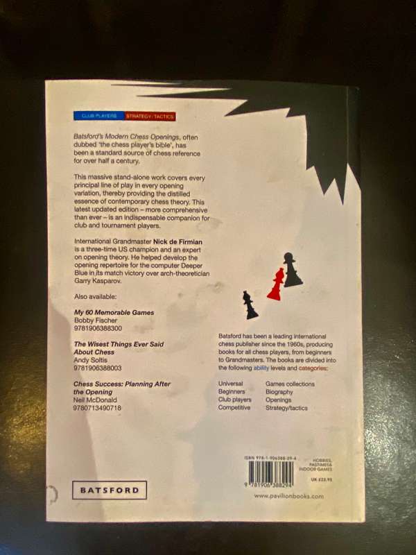 Batsford Modern chess opening book