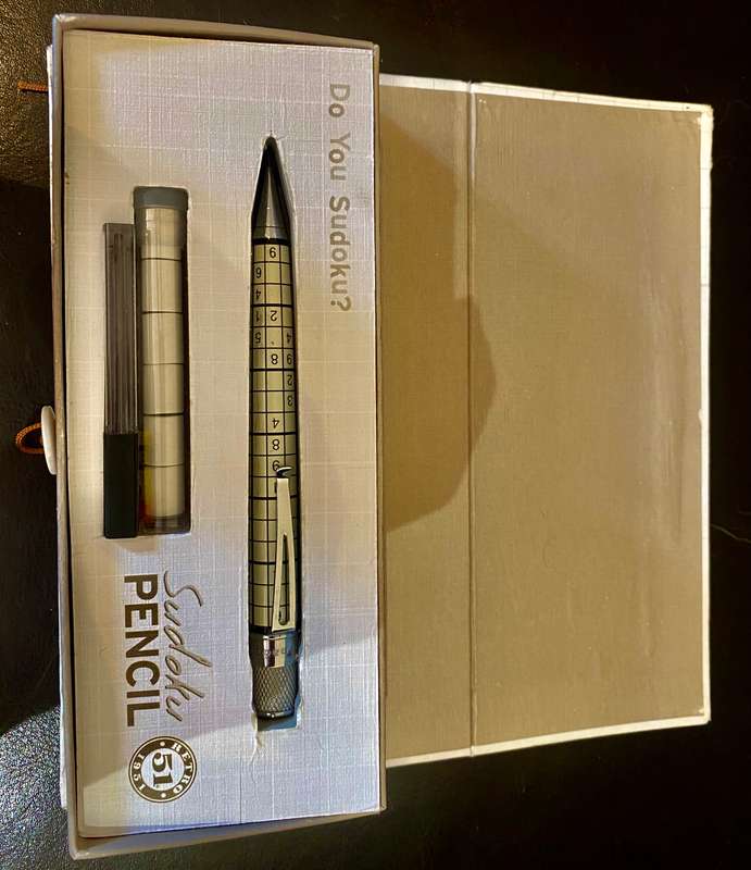 Suduko Retro 51 Tornado pen in box with 6 erasers