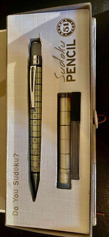 Suduko Retro 51 Tornado pen in box with 6 erasers