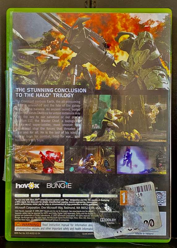 Xbox 360 Halo 3 original disk game in box