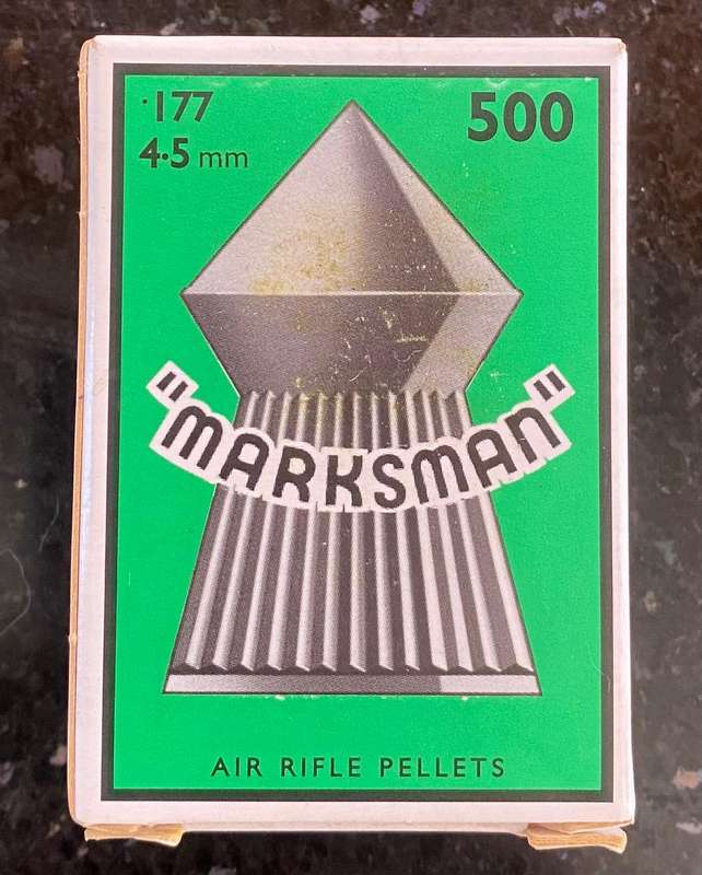 Marksman 500 green pointed Pellets .177 Cal 4.5mm No 1