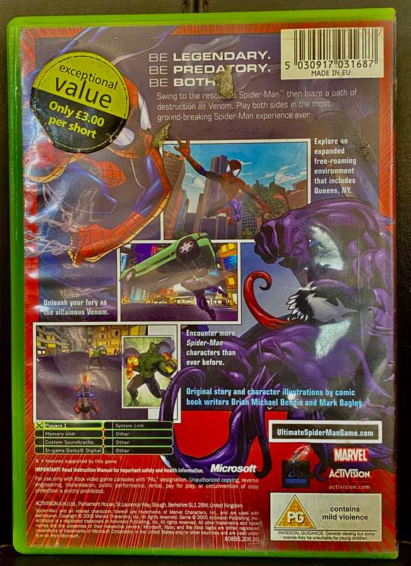 Xbox 360 ULtimate spiderman original game in box