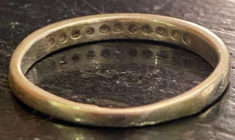 11 Real diamond set in 9ct white gold eternity ring